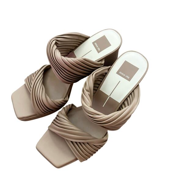 Dolce Vita Altin Platform Slide Sandal 11 Tan NEW - Picture 5 of 7